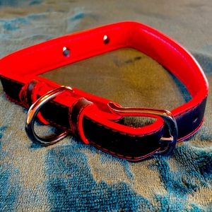Beautiful black and red collar to fit a large size dog
